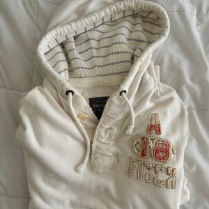 A&F Abercrombie & Fitch Hooded Sweatshirt Men’s XL Vintage Cozy Thick Lined Hood